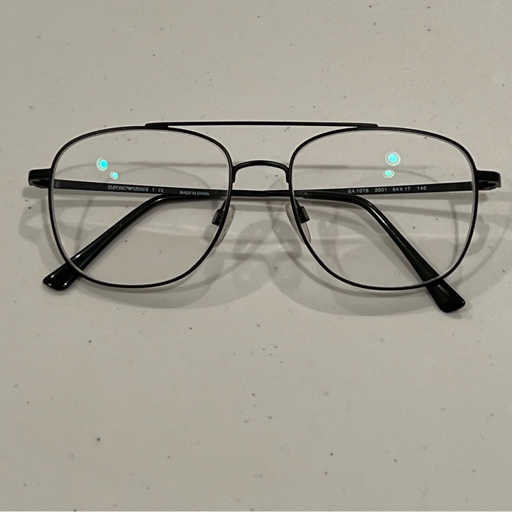 Emporio Armani Mens Aviator Style Eyeglasses - Picture 3 of 16